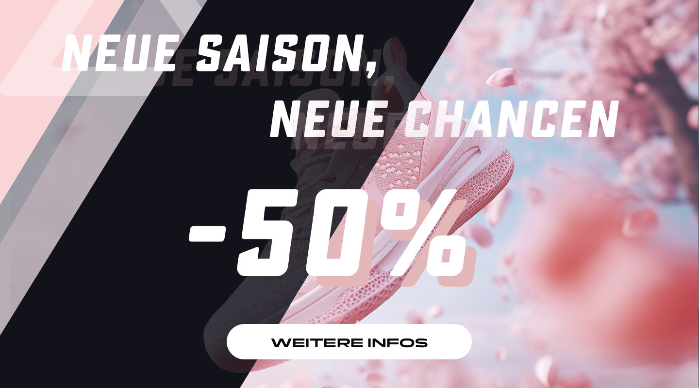 Banner: Neue Saison, neue Chancen - bis zu 50%